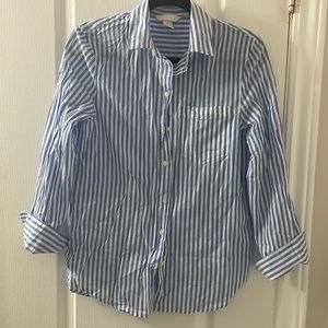 Blue & White Striped Collared Top from H&M